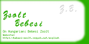 zsolt bebesi business card